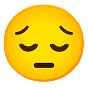 😔 Emoji Rosto Deprimido na Google 15.0.
