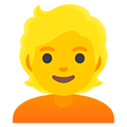 👱 Emoji Person: blondes Haar Google 15.0.
