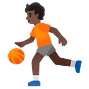 Person mit Ball: dunkle Hautfarbe Google 15.0.