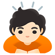 Emoji 🙇🏻 Persona Che Fa Un Inchino Profondo: Carnagione Chiara su Google 15.0.