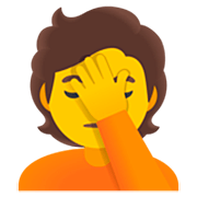 Emoji 🤦 Persona Esasperata su Google 15.0.
