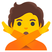 🙅 Emoji Pessoa Fazendo Gesto De «não» na Google 15.0.