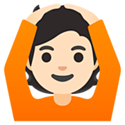 Emoji 🙆🏻 Persona Con Gesto OK: Carnagione Chiara su Google 15.0.
