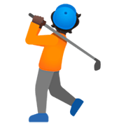 Emoji 🏌🏿 Persona Che Gioca A Golf: Carnagione Scura su Google 15.0.