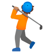Emoji 🏌🏽 Persona Che Gioca A Golf: Carnagione Olivastra su Google 15.0.