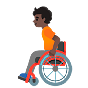 🧑🏿‍🦽 Emoji Pessoa Em Cadeira De Rodas Manual: Pele Escura na Google 15.0.