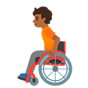 Person in manuellem Rollstuhl: mitteldunkle Hautfarbe Google 15.0.