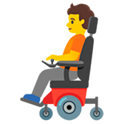 Person in motorisiertem Rollstuhl Google 15.0.