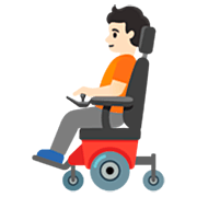 Pessoa Em Cadeira De Rodas Motorizada: Pele Clara Google 15.0.