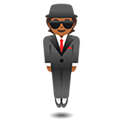 🕴🏾 Emoji schwebender Mann im Anzug: mitteldunkle Hautfarbe Google 15.0.
