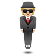 🕴🏼 Emoji schwebender Mann im Anzug: mittelhelle Hautfarbe Google 15.0.