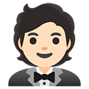 Emoji 🤵🏻 Persona In Smoking: Carnagione Chiara su Google 15.0.