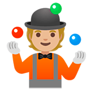 🤹🏼 Emoji Persona Haciendo Malabares: Tono De Piel Claro Medio en Google 15.0.
