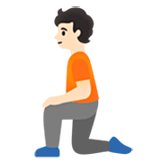 🧎🏻 Emoji Persona De Rodillas: Tono De Piel Claro en Google 15.0.
