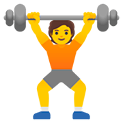 🏋️ Emoji Persona Levantando Pesas en Google 15.0.