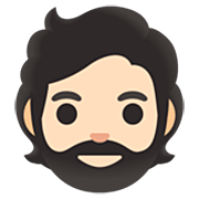 Emoji 🧔🏻 Uomo Con La Barba: Carnagione Chiara su Google 15.0.