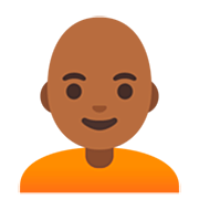 🧑🏾‍🦲 Emoji Pessoa: Pele Morena Escura E Careca na Google 15.0.