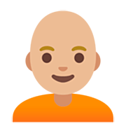 Emoji 🧑🏼‍🦲 Persona: Carnagione Abbastanza Chiara E Calvo su Google 15.0.