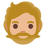 🧔🏼 Emoji Persona Con Barba: Tono De Piel Claro Medio en Google 15.0.