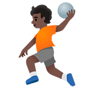 🤾🏿 Emoji Handballspieler(in): dunkle Hautfarbe Google 15.0.