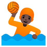 Emoji 🤽🏿 Persona Che Gioca A Pallanuoto: Carnagione Scura su Google 15.0.