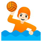 🤽🏻 Emoji Persona Jugando Al Waterpolo: Tono De Piel Claro en Google 15.0.