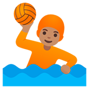 🤽🏽 Emoji Persona Jugando Al Waterpolo: Tono De Piel Medio en Google 15.0.