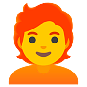 🧑‍🦰 Emoji Erwachsener: rotes Haar Google 15.0.