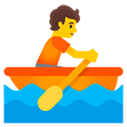 Émoji 🚣 Personne Ramant Dans Une Barque sur Google 15.0.