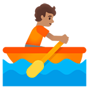 Emoji 🚣🏽 Persona In Barca A Remi: Carnagione Olivastra su Google 15.0.