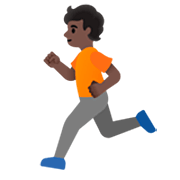 🏃🏿 Emoji Persona Corriendo: Tono De Piel Oscuro en Google 15.0.