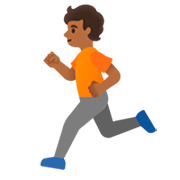 🏃🏾 Emoji Persona Corriendo: Tono De Piel Oscuro Medio en Google 15.0.