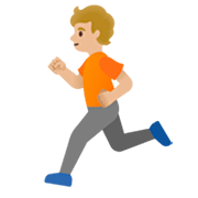 🏃🏼 Emoji Persona Corriendo: Tono De Piel Claro Medio en Google 15.0.