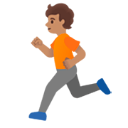 Emoji 🏃🏽 Persona Che Corre: Carnagione Olivastra su Google 15.0.