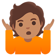 🤷🏽 Emoji schulterzuckende Person: mittlere Hautfarbe Google 15.0.