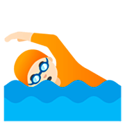 Emoji 🏊🏻 Persona Che Nuota: Carnagione Chiara su Google 15.0.