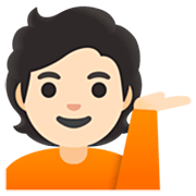 💁🏻 Emoji Pessoa Com A Palma Virada Para Cima: Pele Clara na Google 15.0.