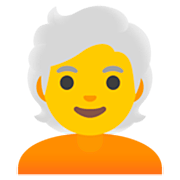 Emoji 🧑‍🦳 Persona: Capelli Bianchi su Google 15.0.