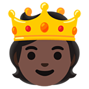 Emoji 🫅🏿 Persona Con La Corona: Carnagione Scura su Google 15.0.