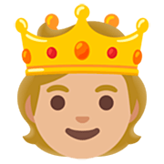 🫅🏼 Emoji Pessoa Com Coroa: Pele Morena Clara na Google 15.0.