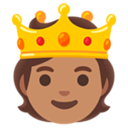 Emoji 🫅🏽 Persona Con La Corona: Carnagione Olivastra su Google 15.0.