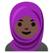Emoji 🧕🏿 Donna Con Velo: Carnagione Scura su Google 15.0.
