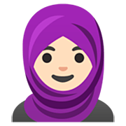 🧕🏻 Emoji Mujer Con Hiyab: Tono De Piel Claro en Google 15.0.
