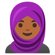Frau mit Kopftuch: mitteldunkle Hautfarbe Google 15.0.