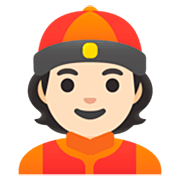 👲🏻 Emoji Homem De Boné: Pele Clara na Google 15.0.