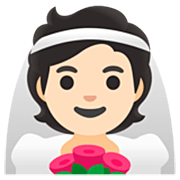 👰🏻 Emoji Novia Con Velo: Tono De Piel Claro en Google 15.0.