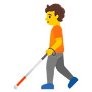 🧑‍🦯 Emoji Persona con bastón de sondeo en Google 15.0.