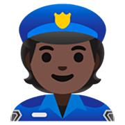 👮🏿 Emoji Polizist(in): dunkle Hautfarbe Google 15.0.
