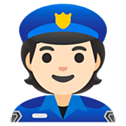 Emoji 👮🏻 Agente Di Polizia: Carnagione Chiara su Google 15.0.