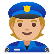 👮🏼 Emoji Polizist(in): mittelhelle Hautfarbe Google 15.0.